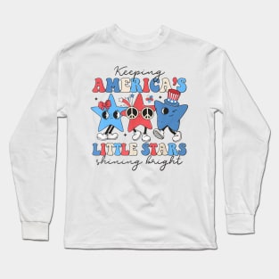 Pediatric Nurse 4th of July Little Stars Shining Bright Long Sleeve T-Shirt